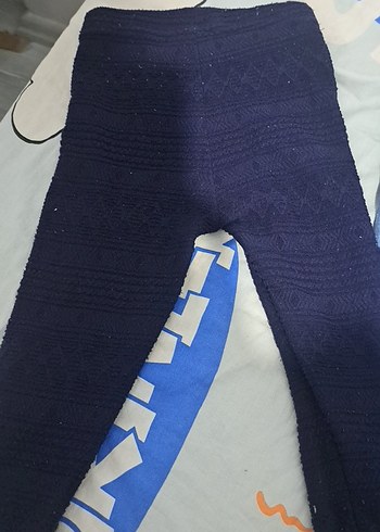 Kız Çocuk Elastik Bel Baskılı Kot Tayt - Görsel 5