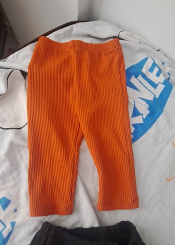 kiz Çocuk Turuncu Dar Kesim Eşofman Altı - Görsel 2