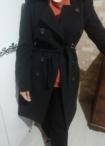 Bayan kaşe kaban siyah - Görsel 2