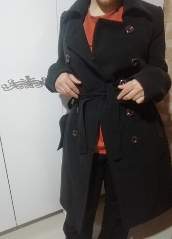 Bayan kaşe kaban siyah - Görsel 3