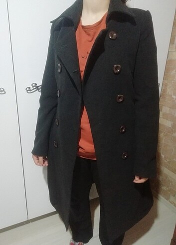 Bayan kaşe kaban siyah - Görsel 4