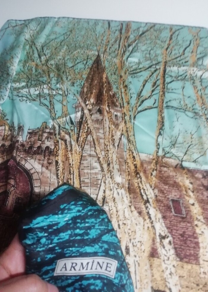 Armine eşarp ipek - Görsel 2