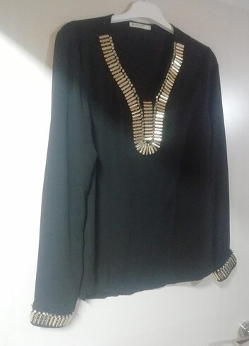 Taşlı bayan bluz - Görsel 3