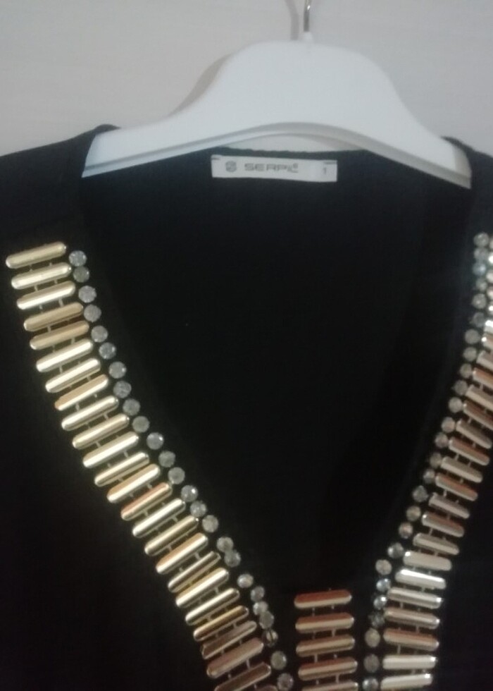 Taşlı bayan bluz - Görsel 4