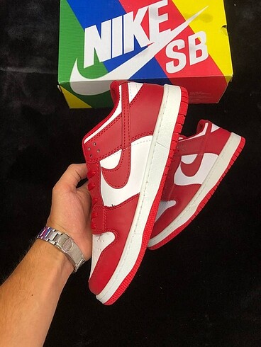 42 Beden kırmızı Renk Nike Dunk Low Kırmızı