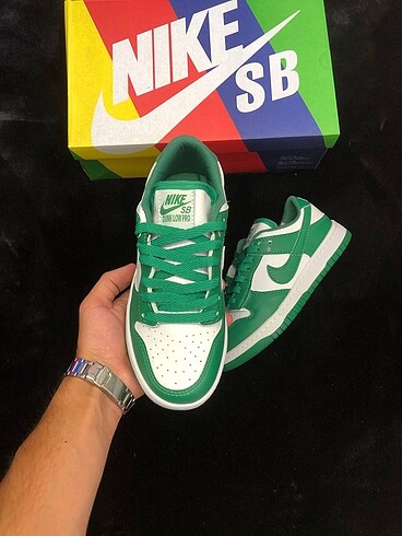 38 Beden Nike Dunk Low Yeşil Beyaz