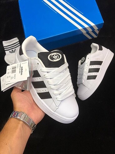 38 Beden Adidas Campus Beyaz Siyah