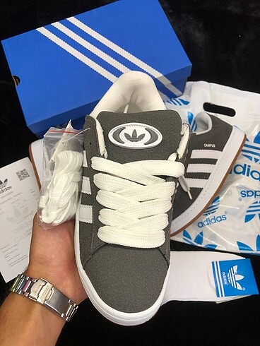 40 Beden Adidas Campus Gri Beyaz
