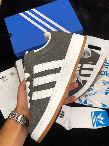 40 Beden gri Renk Adidas Campus Gri Beyaz