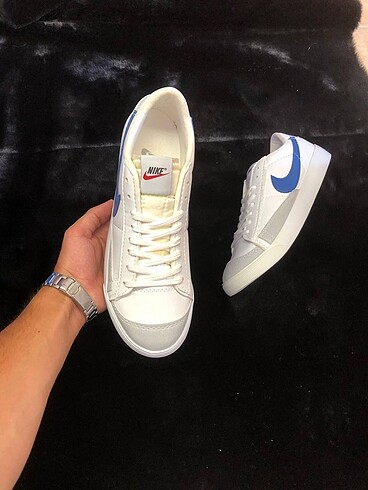42 Beden lacivert Renk Nike Blazer Low Beyaz Lacivert