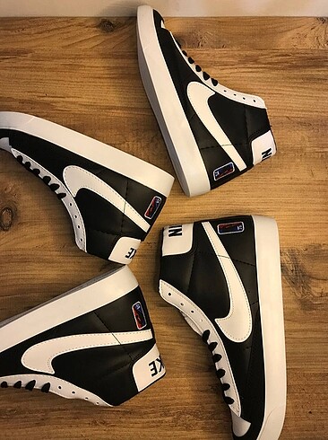 36 Beden siyah Renk Nike Blazer Mid 77 NBA Siyah Beyaz