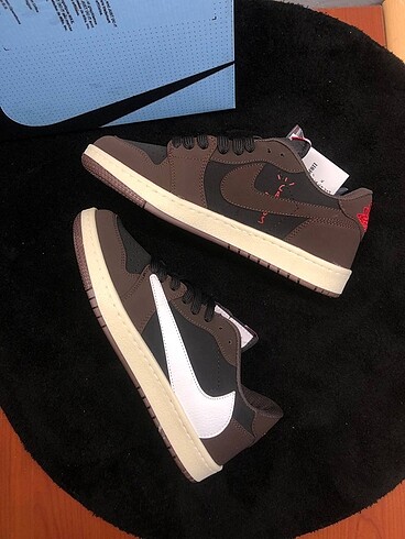42 Beden kahverengi Renk Nike Jordan Travis Scott Low Mocha
