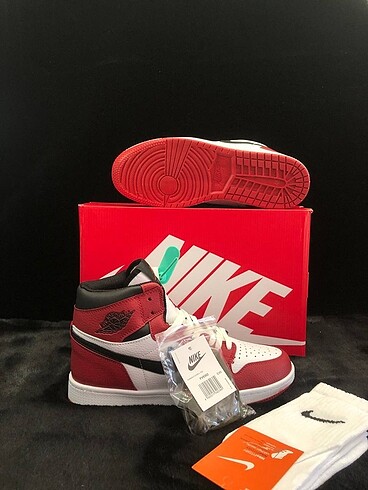 44 Beden kırmızı Renk Nike Air Jordan Mid Chicago Red