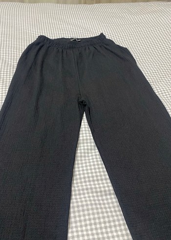 s Beden Kadın Siyah Normal Paça Esnek Kumaş Pantolon