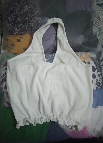 m Beden Beyaz Crop