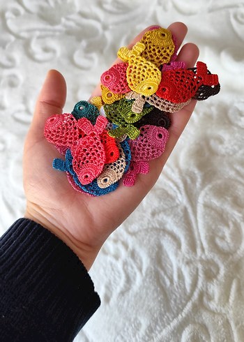 Renkli El Yapımı Bohem Balık Süsleri - Görsel 2