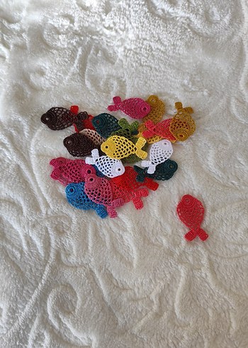 Renkli El Yapımı Bohem Balık Süsleri - Görsel 3
