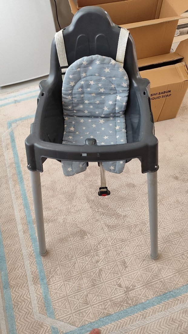 Gri Bebek Mama Sandalyesi - Görsel 3