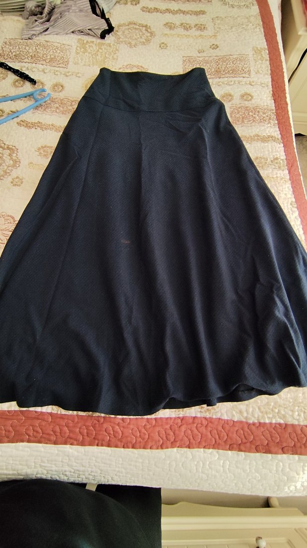 Kadın Siyah Uzun Drapeli Etek - Görsel 3