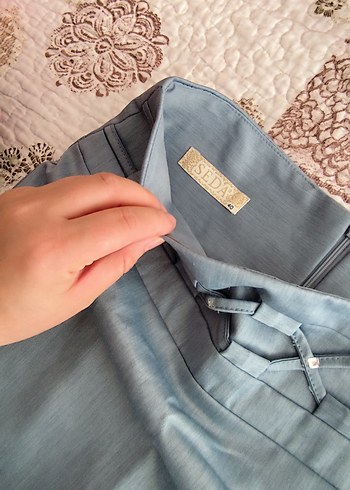 Uzun Drapeli Kadın Etek - Görsel 5