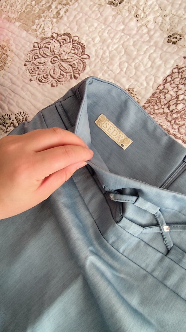 Uzun Drapeli Kadın Etek - Görsel 5