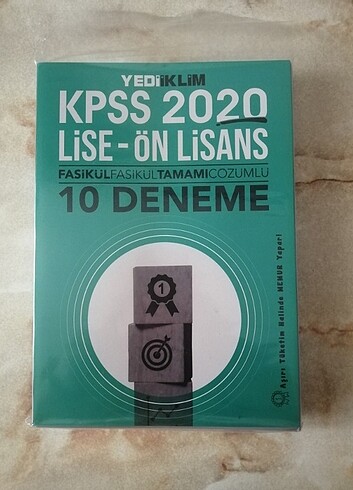 Kpss Yediiklim yayınları fasikül fasikül 10 deneme Tamamı çözüml