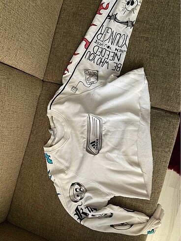 Adidas beyaz handmade sweatshirt