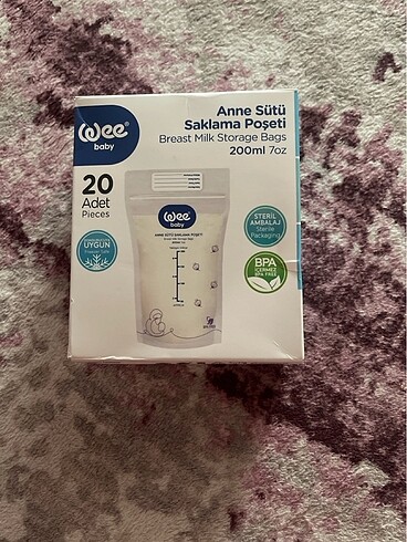 Anne sütü saklama poşeti
