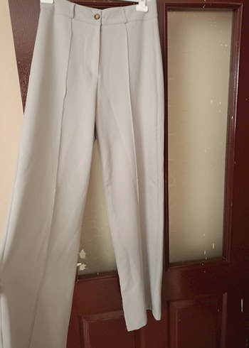 gri Kadın Kumaş Pantolon - Görsel 2