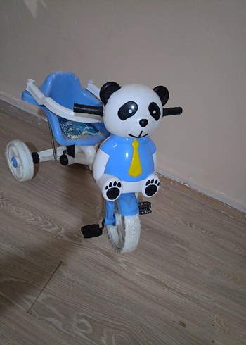 Kraft Renkli Mavi Panda Desenli Üç Tekerlekli Bisiklet