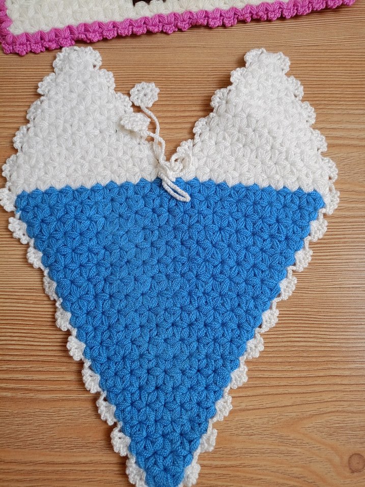 Bordo Çiçek Desenli Örgü Banyo Süngeri - Görsel 2