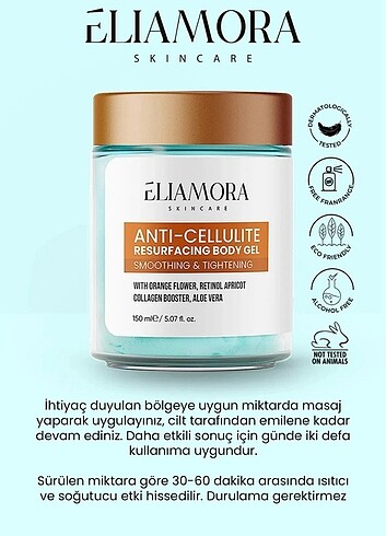 Beden Eliamora Selülit ve Çatlak kremi 