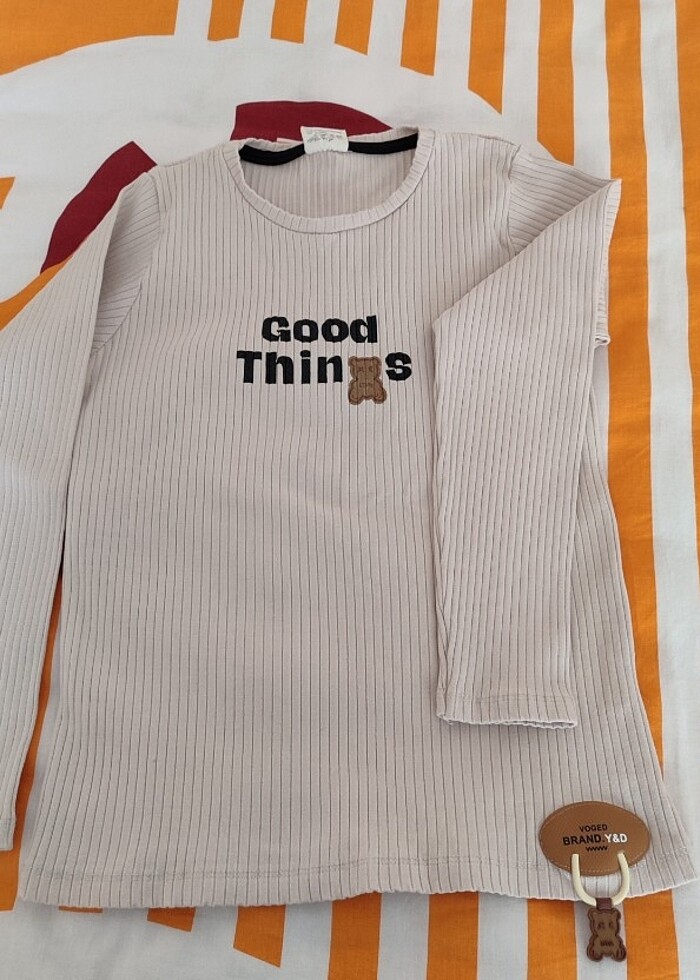 Kız çocuk 8 9 yaş  penye bluz - Görsel 3