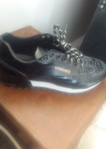 Versace Erkek Siyah Yılan Desenli Spor Ayakkabı