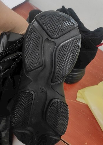 Kadın Siyah Kırmızı Bağcıklı Spor Ayakkabı - Görsel 3