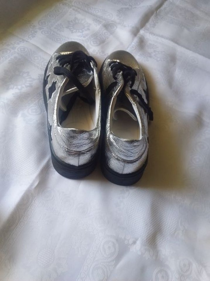 Kadın Parlak Gri Spor Ayakkabı - Görsel 3