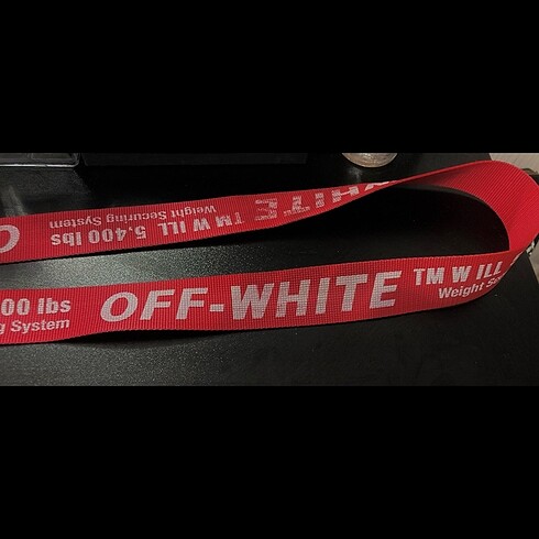 Kırmızı yazılı kemer - Görsel 3