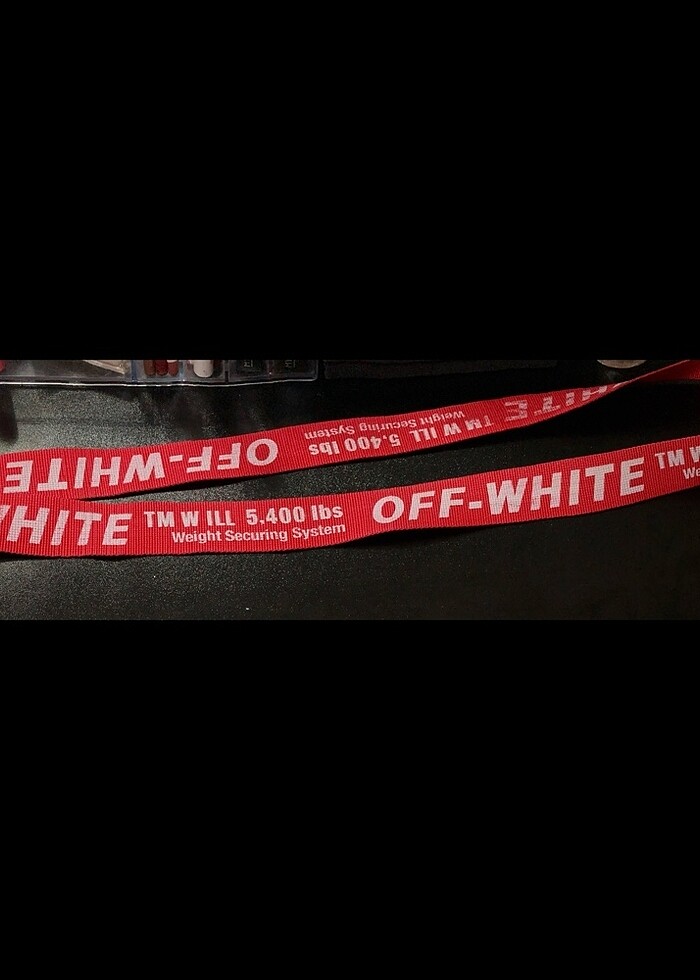 Kırmızı yazılı kemer - Görsel 2