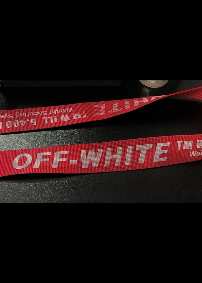 Kırmızı yazılı kemer - Görsel 3