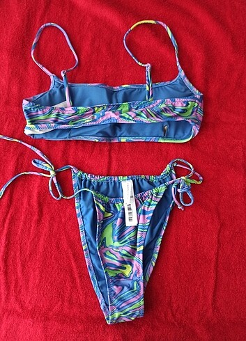 m Beden Soyut desen bikini takımı