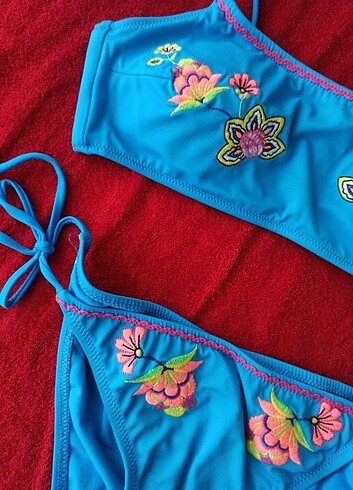 Koton Nakışlı bikini takımı 