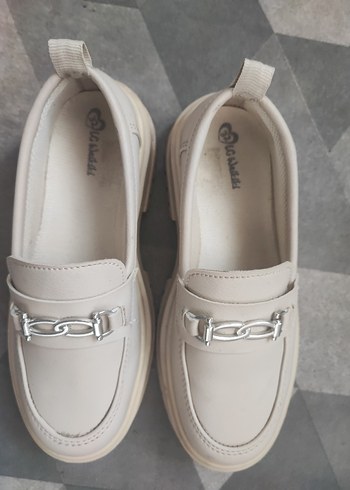 Bej Tokalı Çocuk Günlük Loafer Platform - Görsel 4