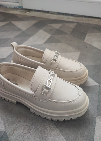 Bej Tokalı Çocuk Günlük Loafer Platform - Görsel 3