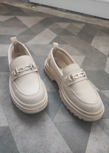 Bej Tokalı Çocuk Günlük Loafer Platform - Görsel 2