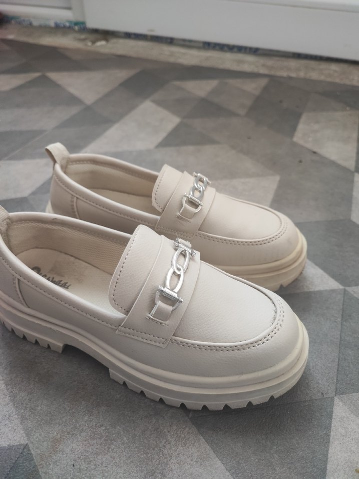 Bej Tokalı Çocuk Günlük Loafer Platform - Görsel 3