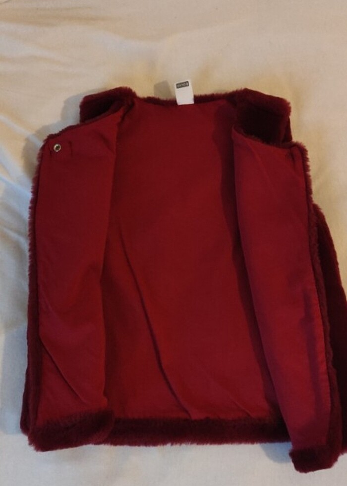 Borda peluş yelek - Görsel 2