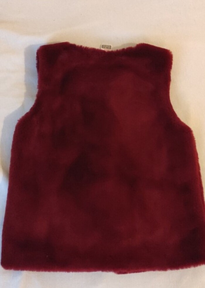 Borda peluş yelek - Görsel 4