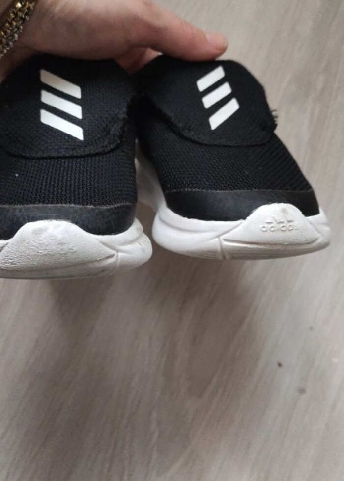 Adidas siyah cırtlı spor ayakkabı  - Görsel 2