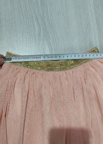 kavun içi rengi açık turuncu Nakışlı Kız Çocuk Etek - Görsel 4