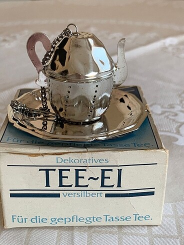 Vintage Gümüş Kaplama Çay Yumurtası